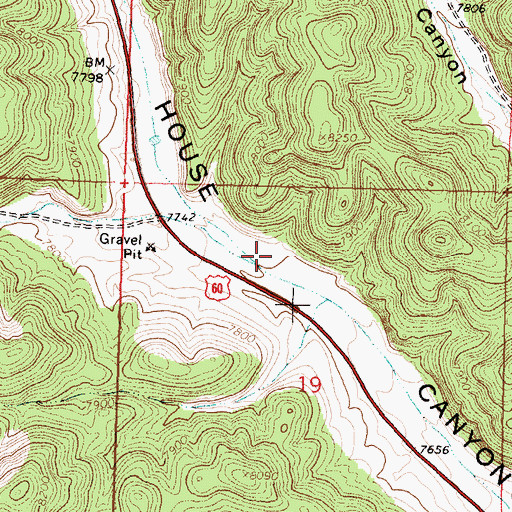 Topographic Map of Slaughter Canyon, NM
