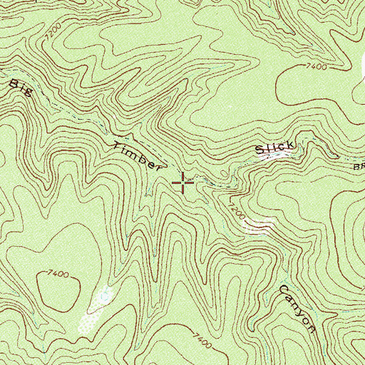 Topographic Map of Slick Rock Canyon, NM