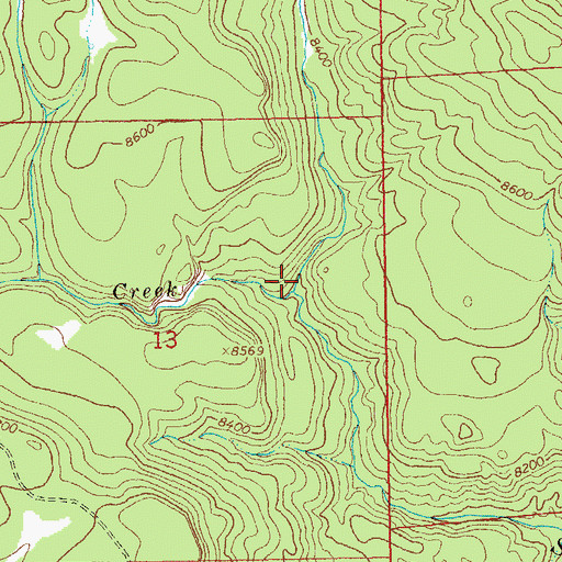 Topographic Map of Smith Creek, NM