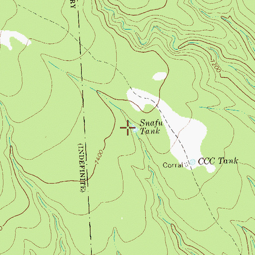 Topographic Map of Snafi Tank, NM