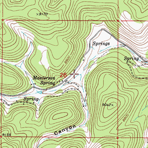 Topographic Map of Snap Canyon, NM