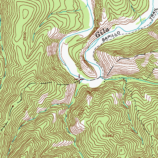 Topographic Map of Snow Creek, NM