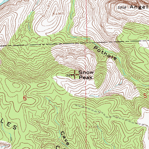 Topographic Map of Snow Peak, NM