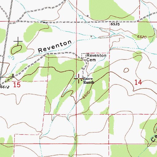 Topographic Map of Snow Ranch, NM