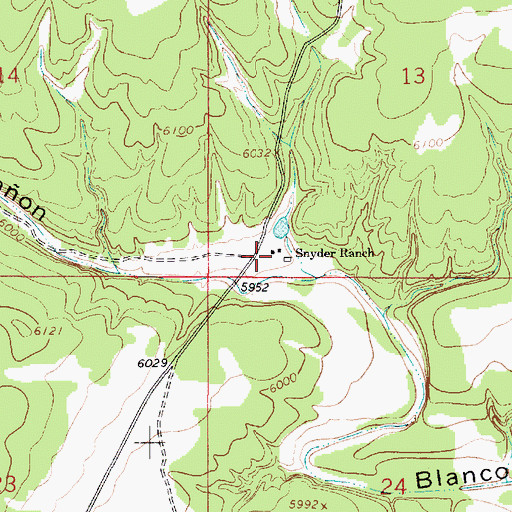 Topographic Map of Snyder Ranch, NM