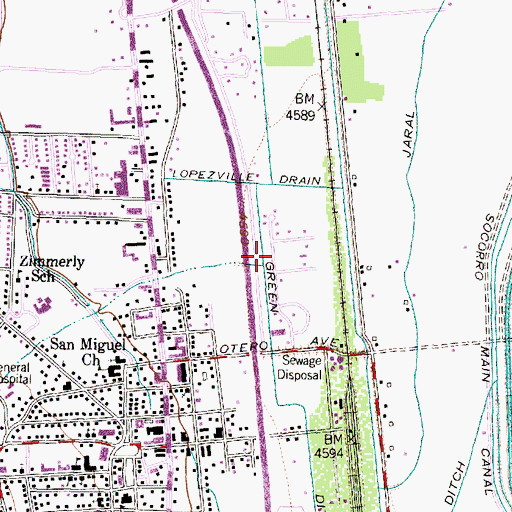 Topographic Map of Socorro Canyon, NM