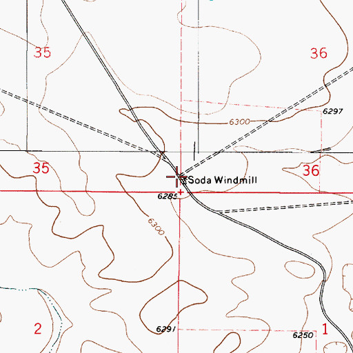 Topographic Map of Soda Windmill, NM