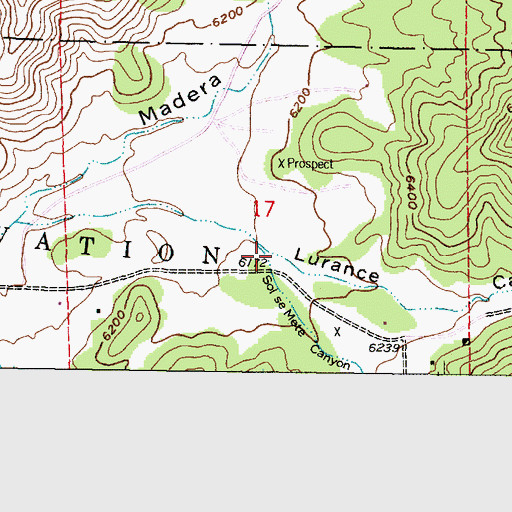 Topographic Map of Sol se Mete Canyon, NM