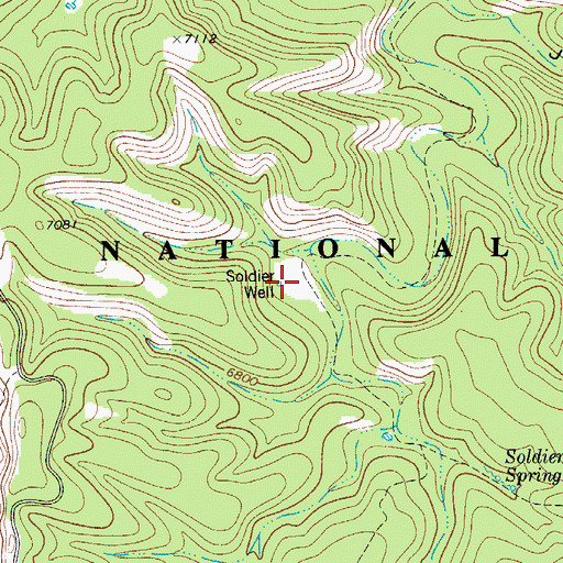 Topographic Map of Soldier Well, NM