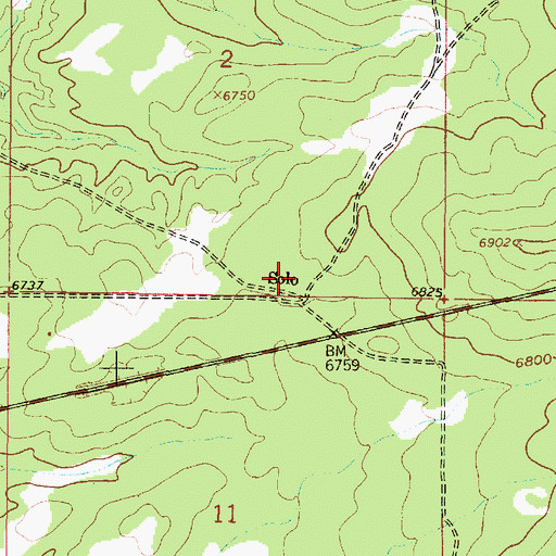 Topographic Map of Solo, NM