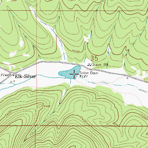 Topographic Map of Solon Dam, NM