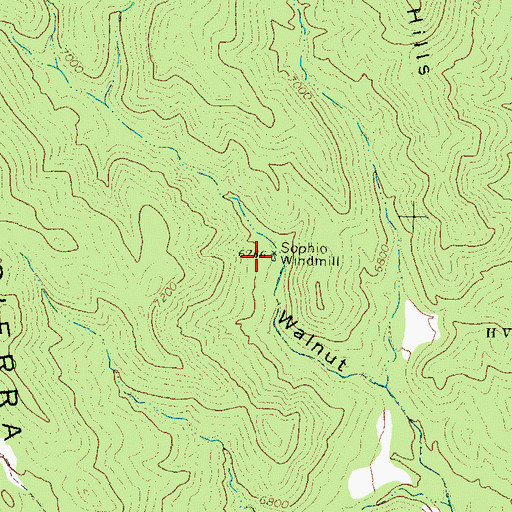 Topographic Map of Sophio Windmill, NM