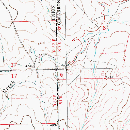 Topographic Map of South Carrizo Creek, NM