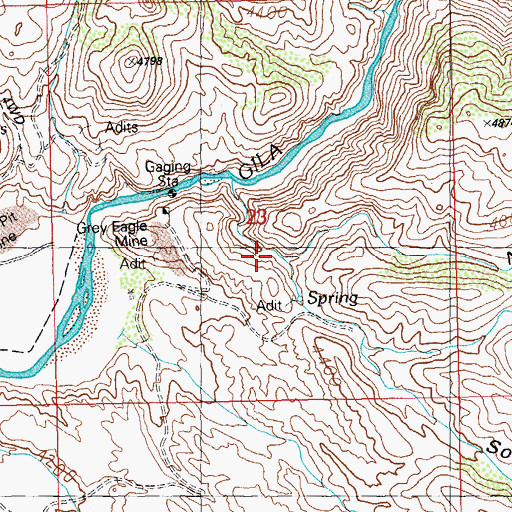Topographic Map of South Copper Canyon, NM