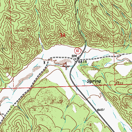 Topographic Map of South Diamond Creek, NM
