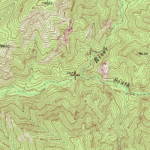Topographic Map of South Fork Mimbres River, NM