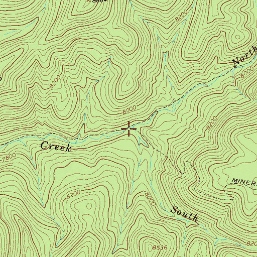 Topographic Map of South Fork Mineral Creek, NM