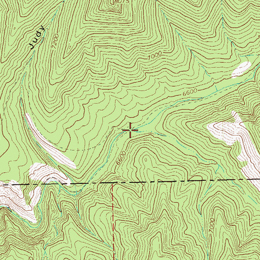 Topographic Map of South Fork Mogollow Creek, NM
