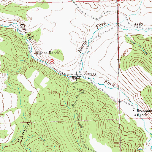 Topographic Map of South Fork Negrito Creek, NM