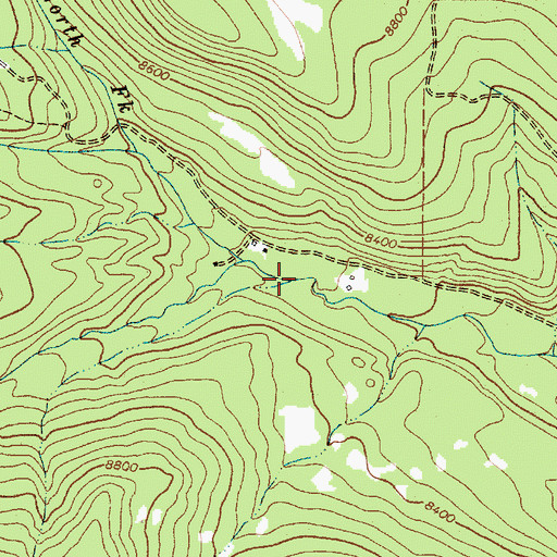 Topographic Map of South Fork Rio Casa, NM