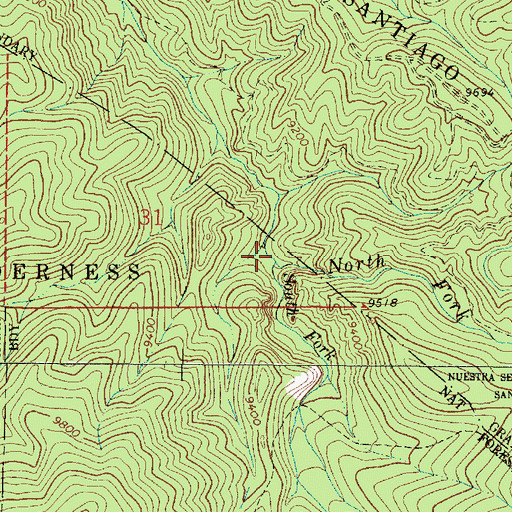 Topographic Map of South Fork Rio Quemado, NM