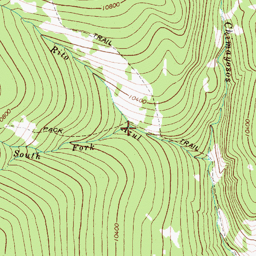 Topographic Map of South Fork Rito Azul, NM