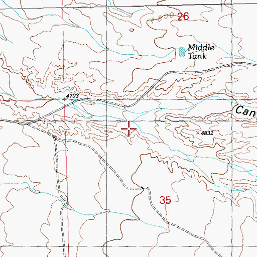 Topographic Map of South Fork Road Canyon, NM