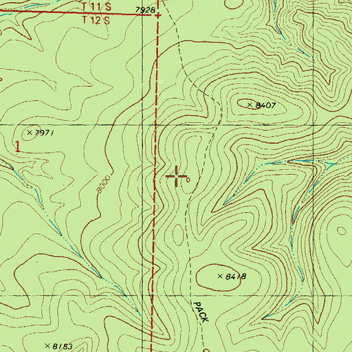 Topographic Map of South Mesa, NM