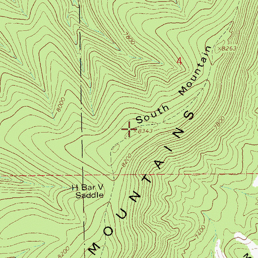Topographic Map of South Mountain, NM
