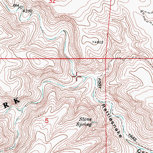 Topographic Map of South Rattlesnake Canyon, NM