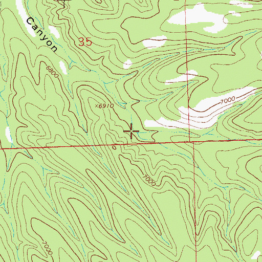 Topographic Map of South Sand Canyon, NM