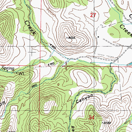 Topographic Map of South Taylor Canyon, NM