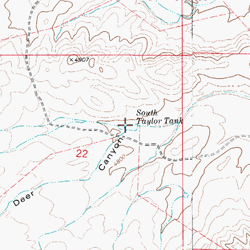 Topographic Map of South Taylor Tank, NM