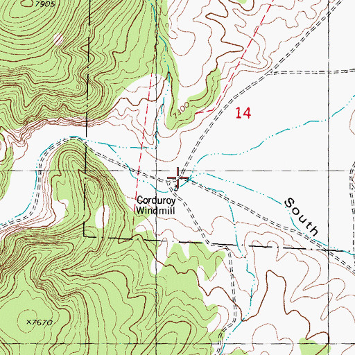 Topographic Map of South Water Canyon, NM