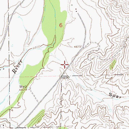 Topographic Map of Spar Canyon, NM