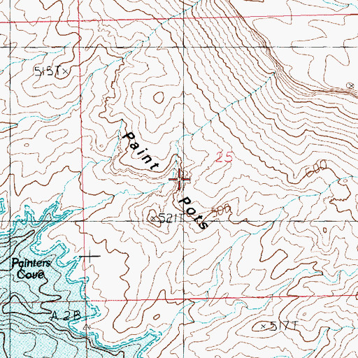 Topographic Map of Paint Pots, AZ