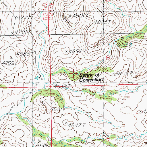 Topographic Map of Spring of Contention, NM