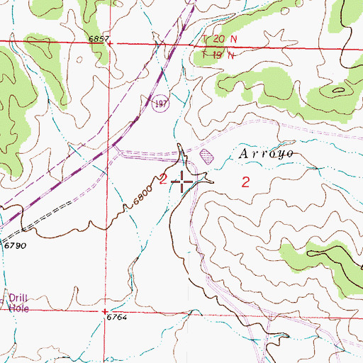 Topographic Map of Spring Caon Jarido, NM
