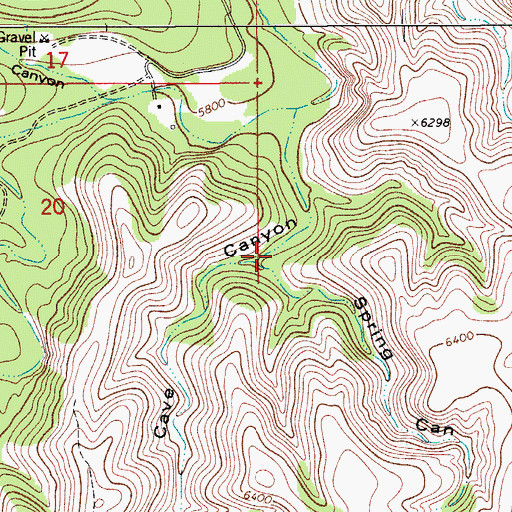 Topographic Map of Spring Canyon, NM