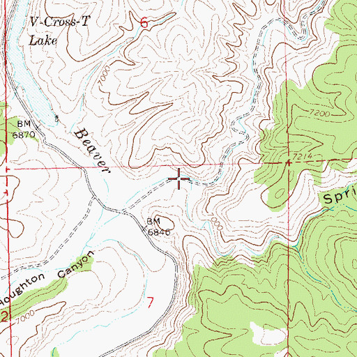 Topographic Map of Spring Canyon, NM