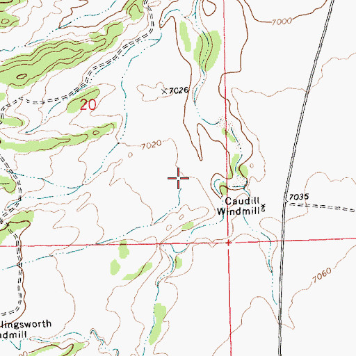 Topographic Map of Spring Canyon, NM