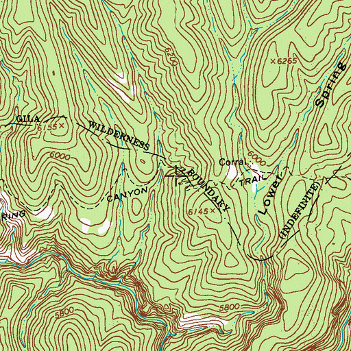 Topographic Map of Spring Canyon Trail, NM