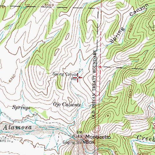 Topographic Map of Spring Canyon Well, NM