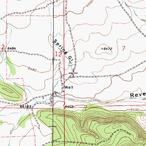 Topographic Map of Spring Gulch, NM