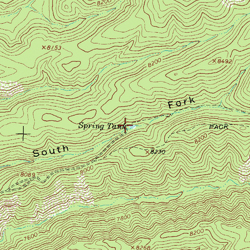 Topographic Map of Spring Tank, NM