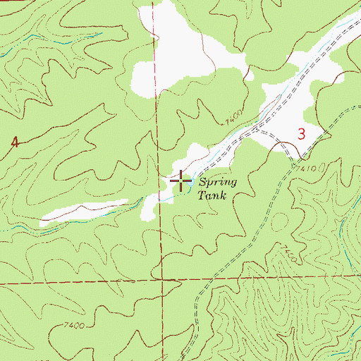 Topographic Map of Spring Tank, NM