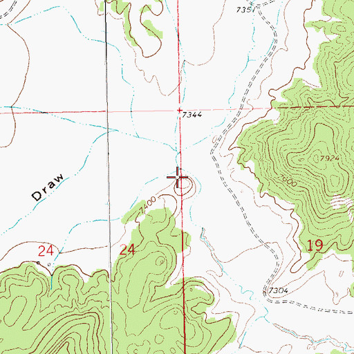 Topographic Map of Spur Lake Basin, NM