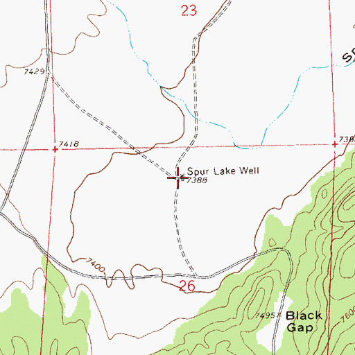 Topographic Map of Spur Lake Well, NM