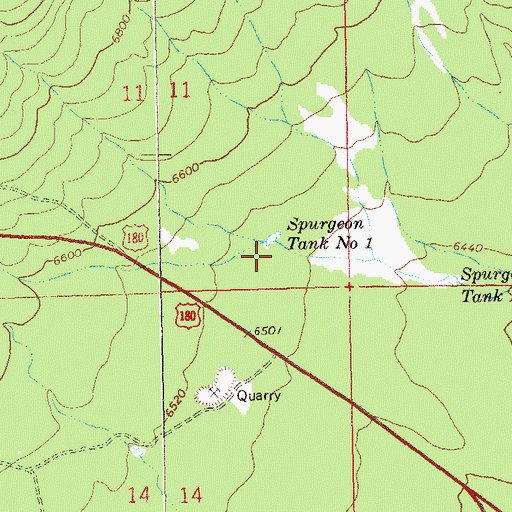 Topographic Map of Spurgeon Tank Number 1, NM