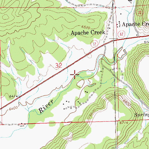 Topographic Map of Squirrel Springs Canyon, NM